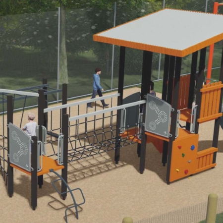 Example of play equipment that may be featured at the new Playground